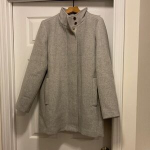 JCrew Factory city coat with button neck